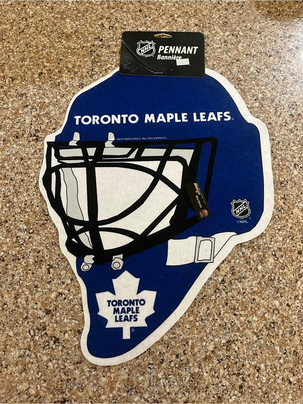 Toronto Maple Leafs Blue NHL Helmet Wall Pennant 13” X 18”